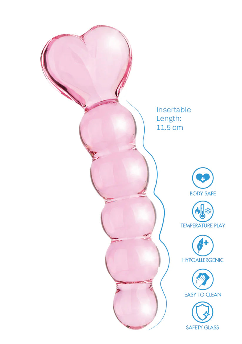 CRYSTAL HEART ANAL DILDO