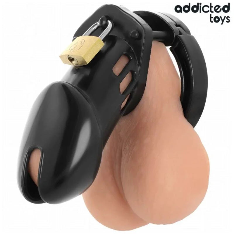 ADDICTED TOYS LOCKED – OBSIDIAN HOLD PENIS CAGE SIZE M