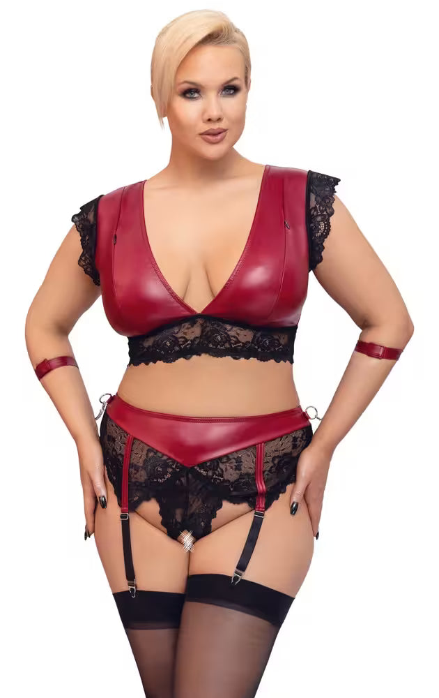 BRALETTE AND SUSPENDER STRING WITH RESTRAINTS
