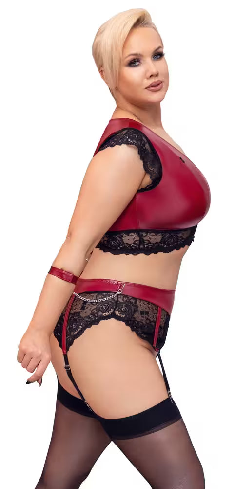 BRALETTE AND SUSPENDER STRING WITH RESTRAINTS