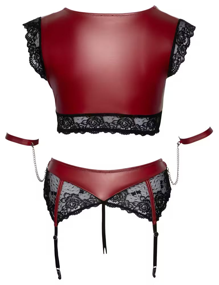 BRALETTE AND SUSPENDER STRING WITH RESTRAINTS