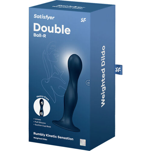 DOUBLE BALL-R SILICONE DILDO GARNET