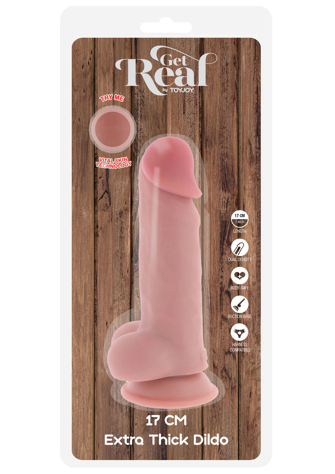 DELUXE DUAL DENSITY THICK DILDO 17 CM
