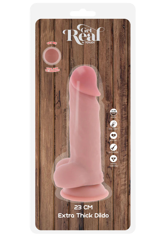 DELUXE DUAL DENSITY THICK DILDO 23 CM