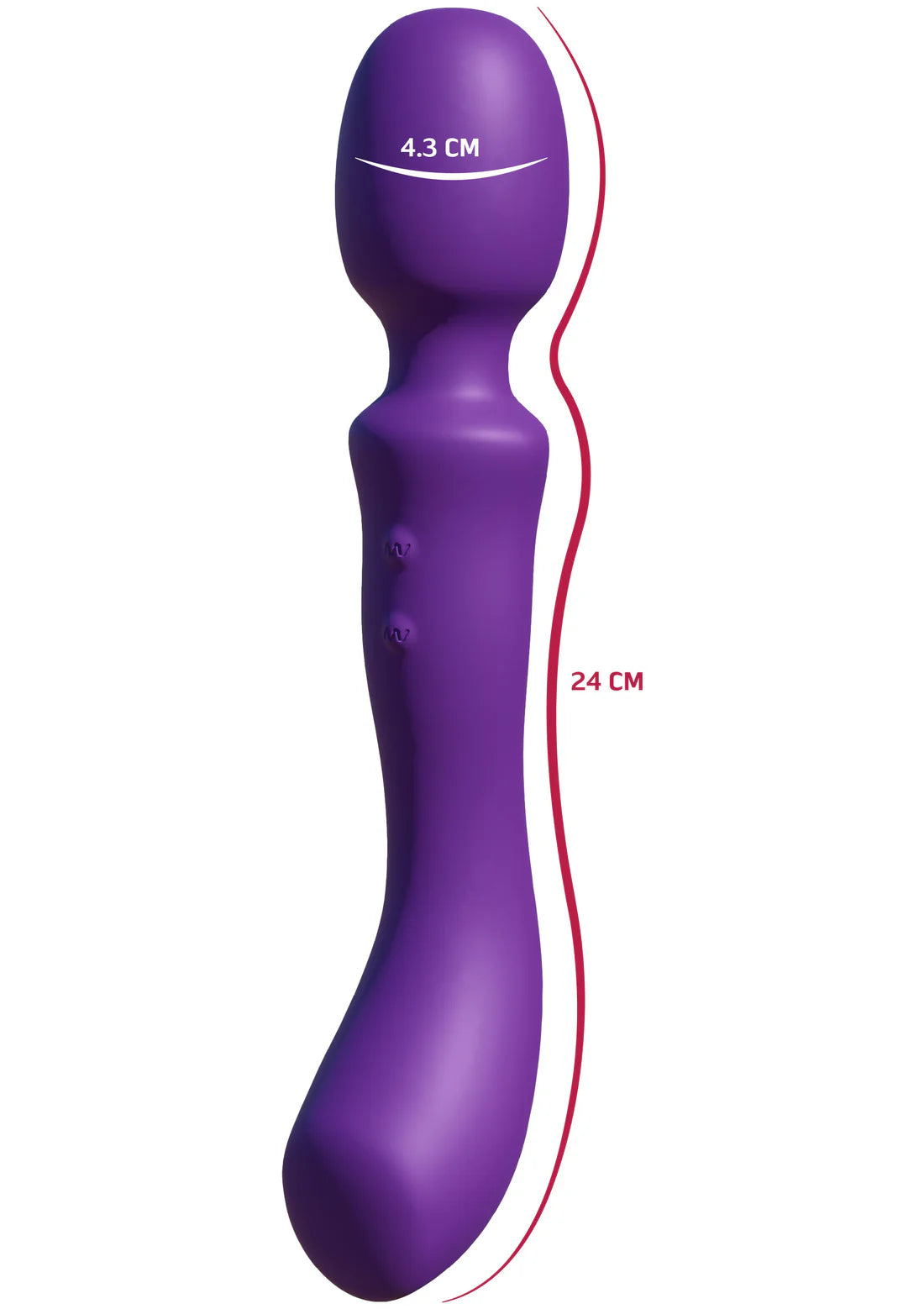 DUAL-SIDED MASSAGING VIBRATING WAND