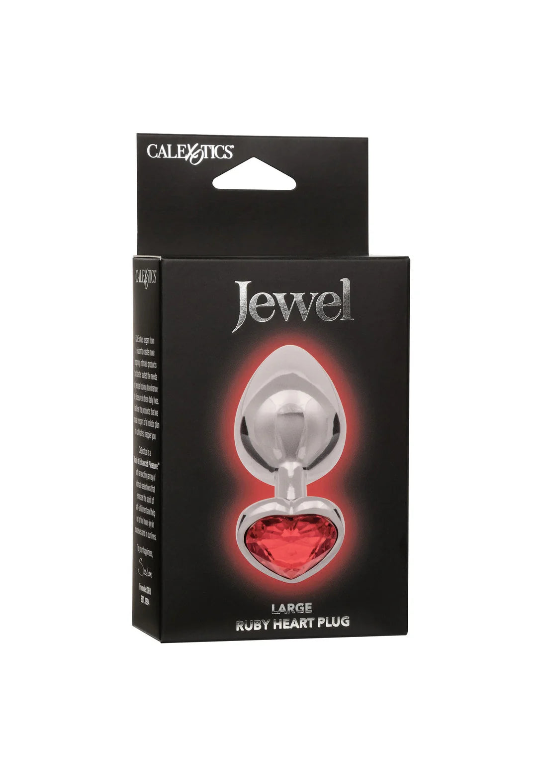 JEWEL LARGE RUBY HEART PLUG
