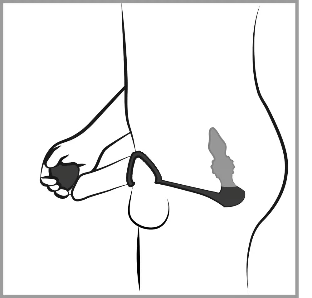 RC BUTT PLUG WITH COCK & BALL RINGS