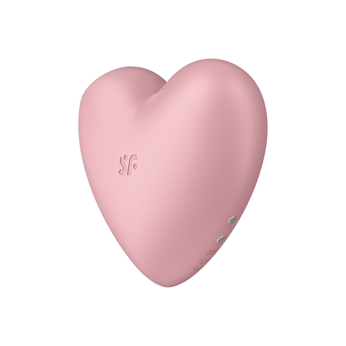 SATISFYER CUTIE HEART DOUBLE AIR PULSE VIBRATOR LIGHT RED