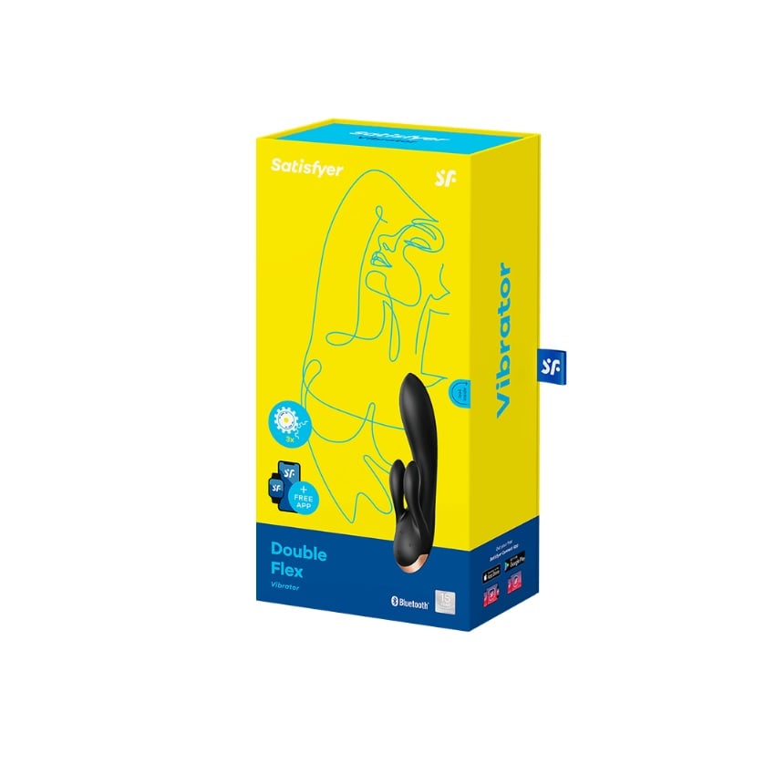 SATISFYER DOUBLE FLEX VIBRATOR BLACK