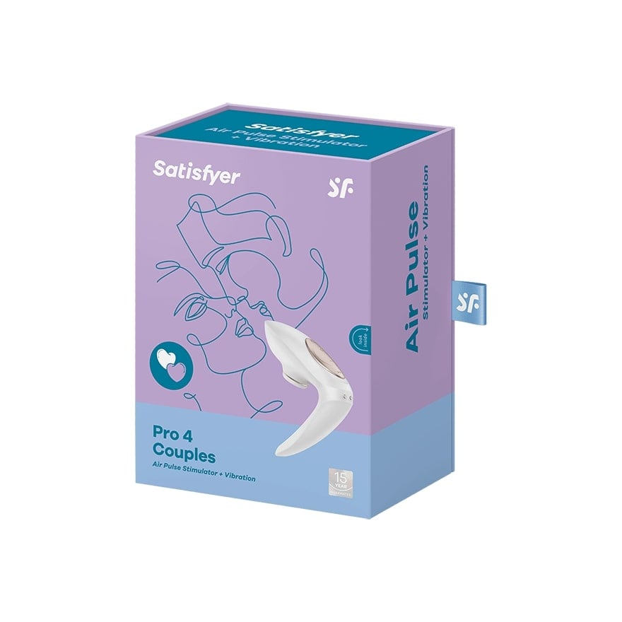 SATISFYER PRO 4 COUPLES VIBRATOR WHITE