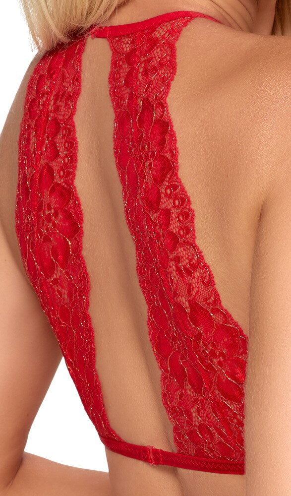 SOFT BRA, SUSPENDER BELT & THONG SET