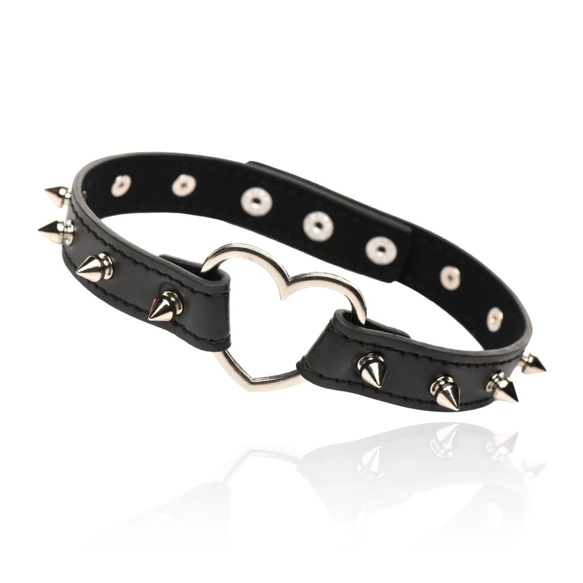 SPIKED HEART CHOKER