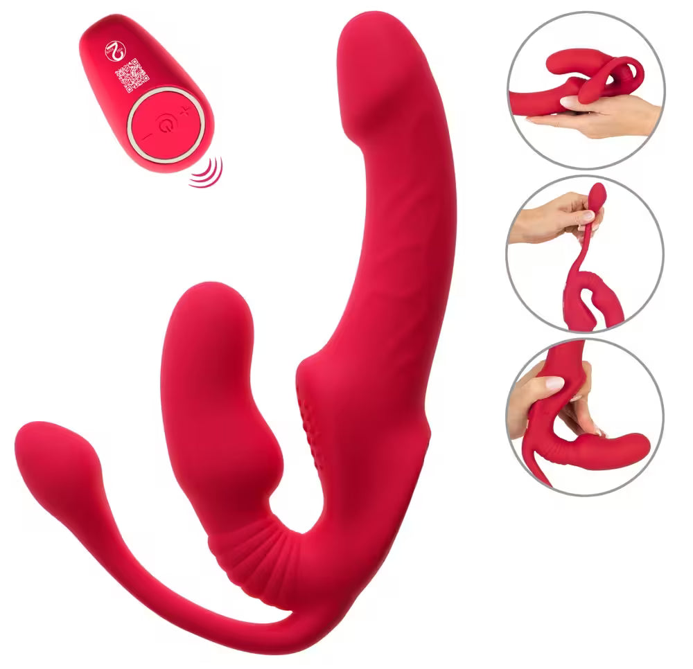 STRAPLESS STRAP-ON TRIPLE TEASER RC