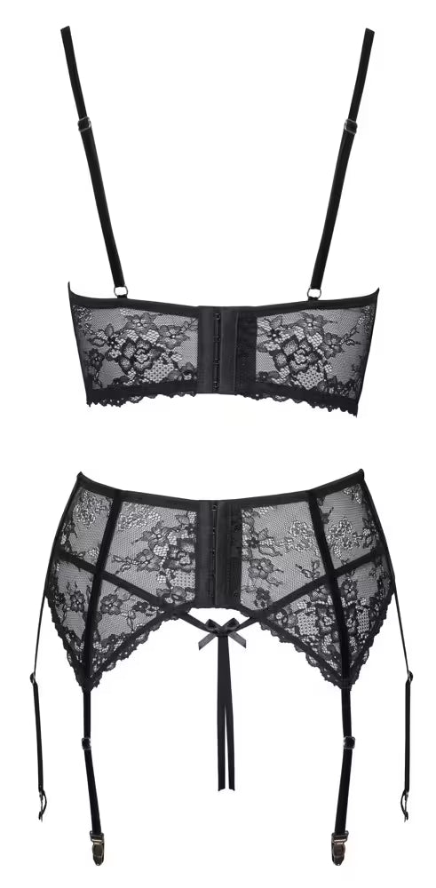 SHELF BRA, SUSPENDER BELT AND A CROTCHLESS G STRING
