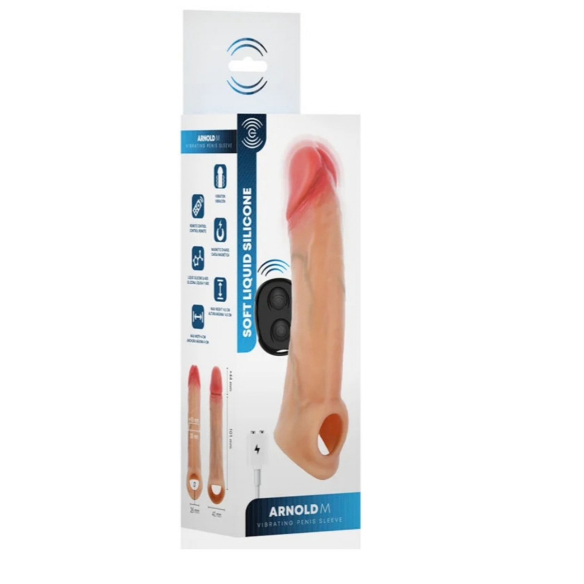 MR INTENSE – ARNOLD M VIBRATOR SILICONE PENIS SLEEVE WITH REMOTE CONTROL