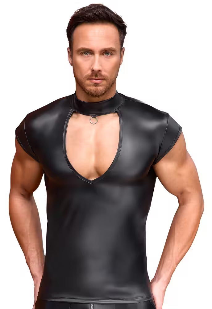V-SHAPED CUT-OUT SHIRT