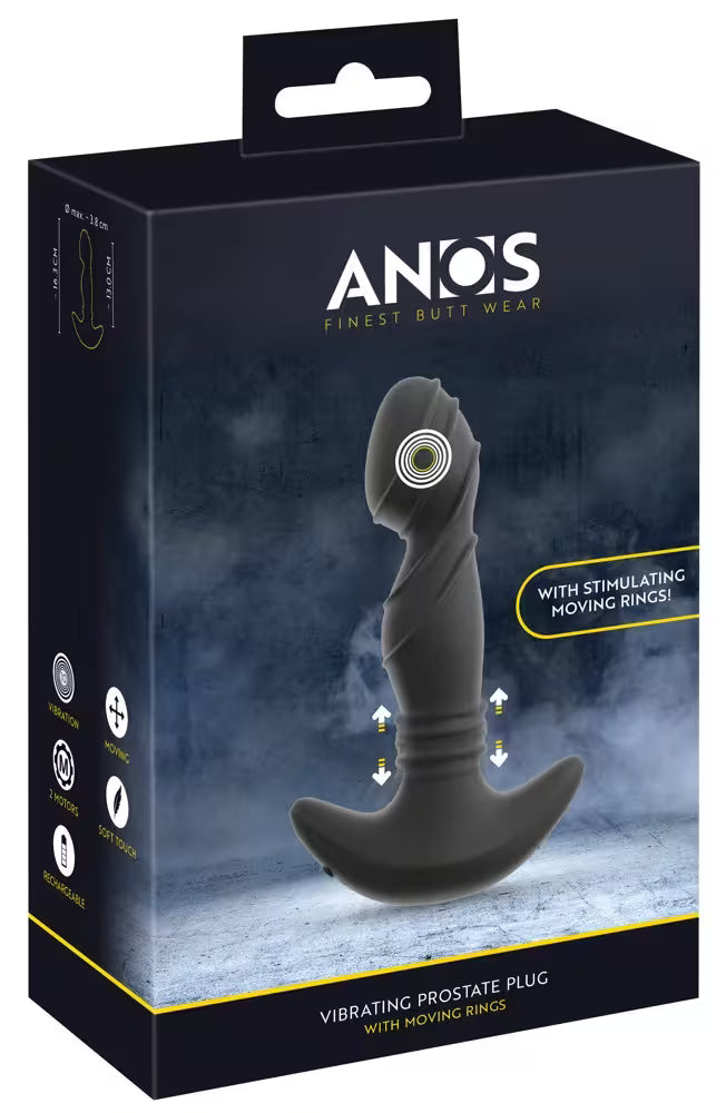 VIBRATING PROSTATE PLUG WITH MOVING RINGS