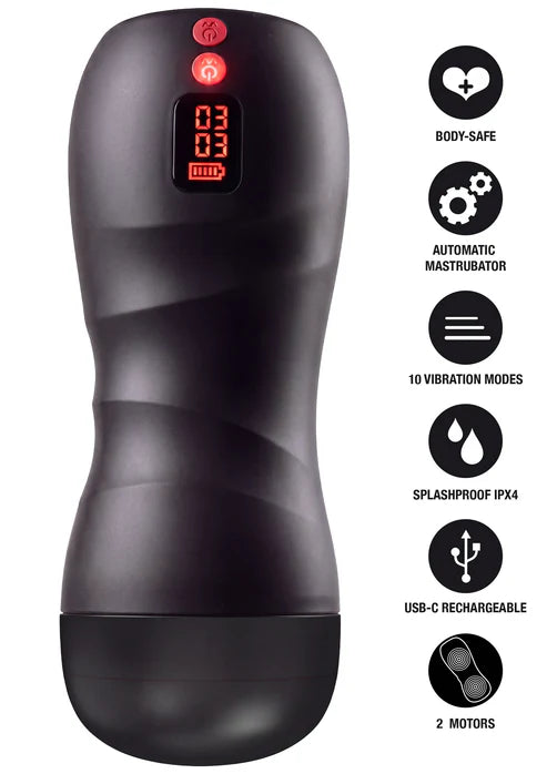 VIBRATING TWIN TURBO MASTURBATOR