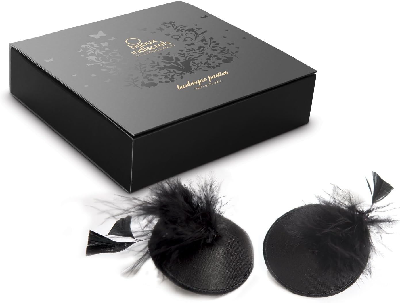 BURLESQUE NIPPLE COVERS WITH FEATHERS