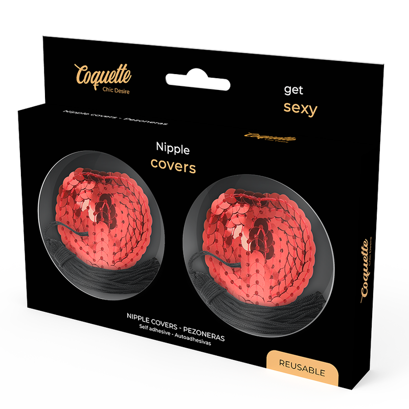 RED SEQUIN NIPPLE COVER