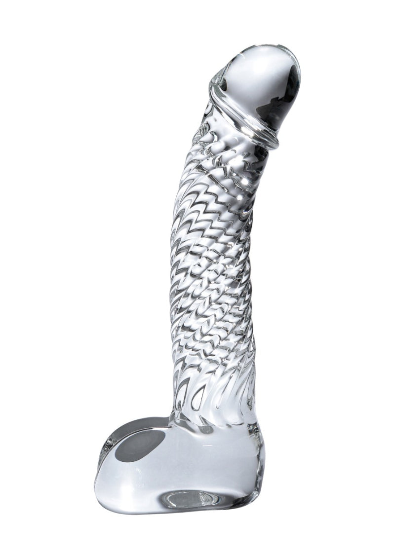 CURVED REALISTIC GLASS DILDO