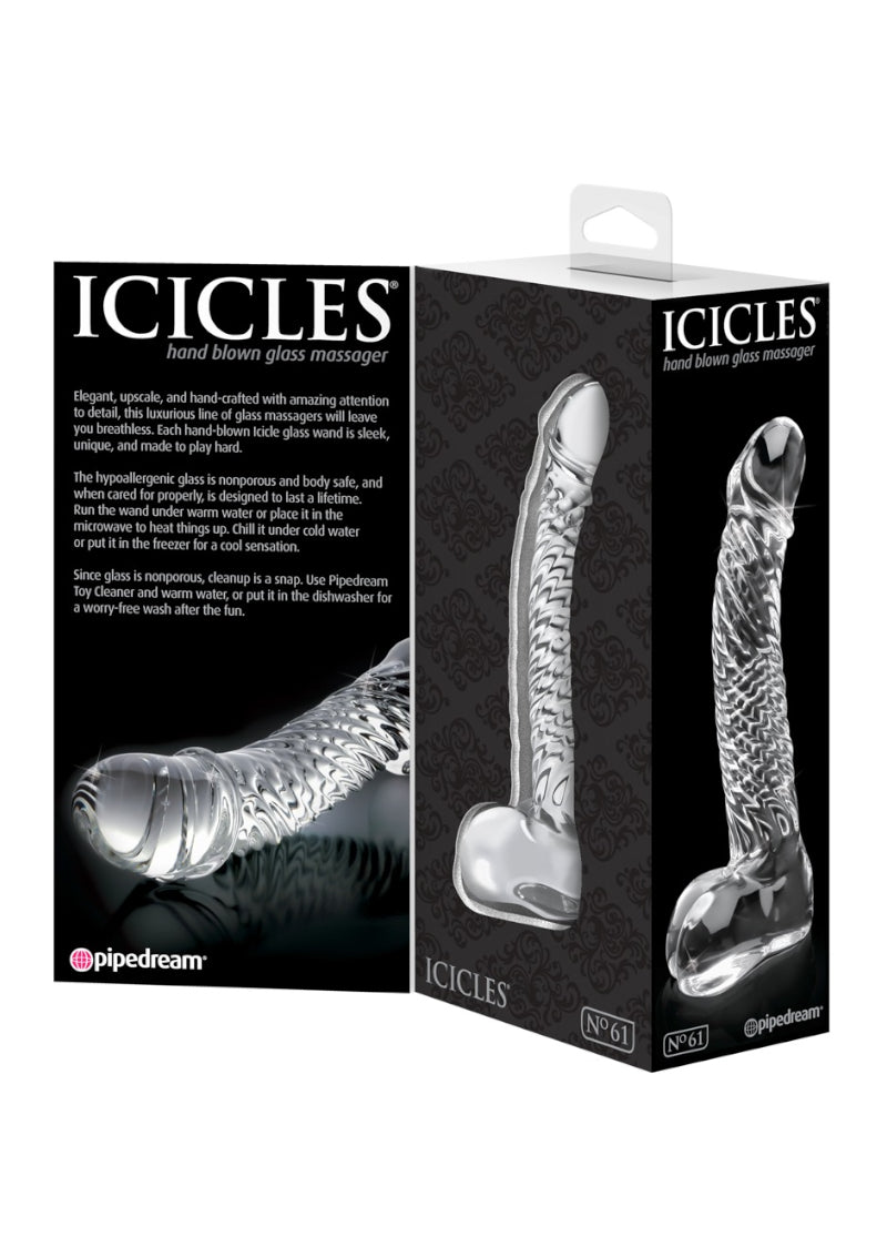 CURVED REALISTIC GLASS DILDO