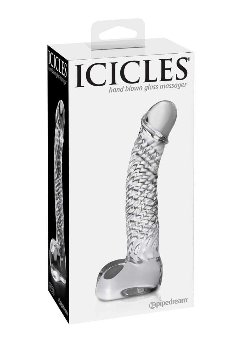 CURVED REALISTIC GLASS DILDO