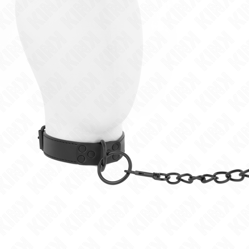 COLLAR WITH DARK LEASH 65 CM