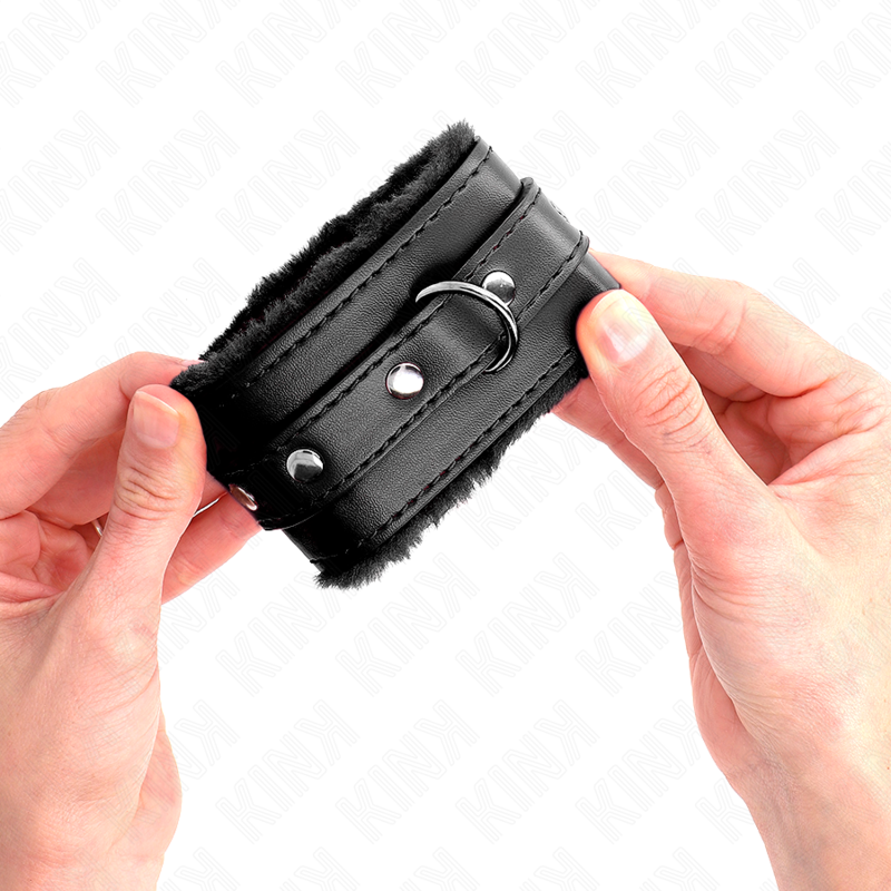 PREMIUM FUR LINED WRIST RESTRAINTS - ADJUSTABLE 17-29 CM X 6 CM