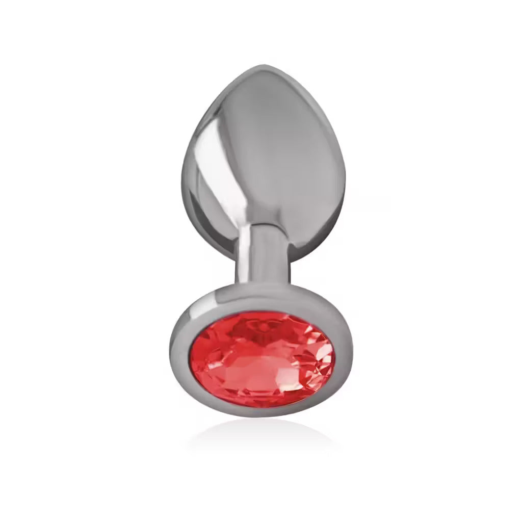 METAL PLUG WITH RED CRYSTAL SIZE L
