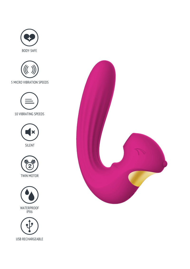 CELESTIAL LOVE VIBRATOR WITH CLITORAL STIMULATOR