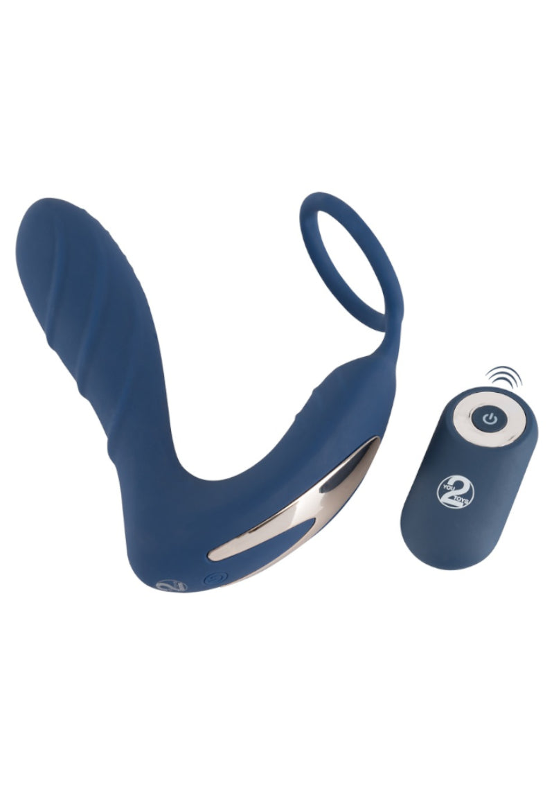 VIBRATING PROSTATE PLUG WITH COCK RING