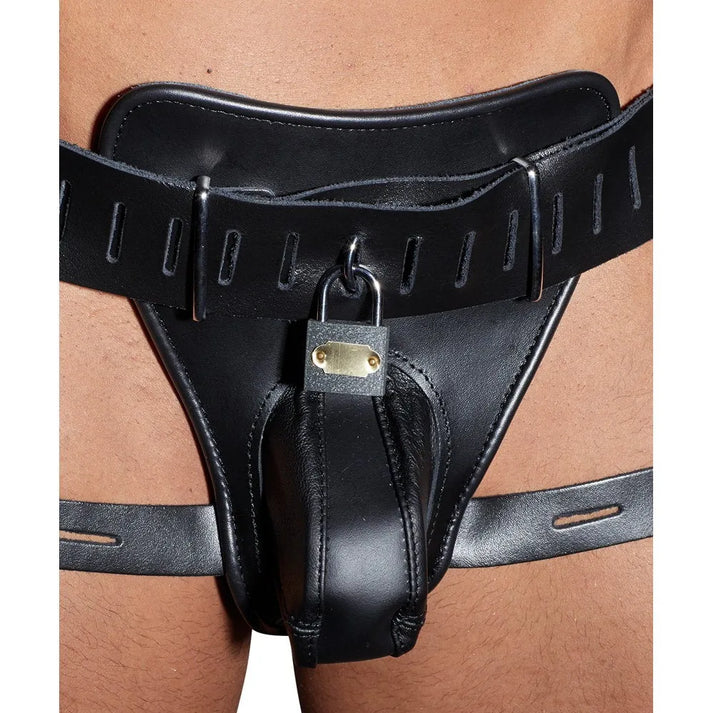 LEATHER CHASTITY STRING