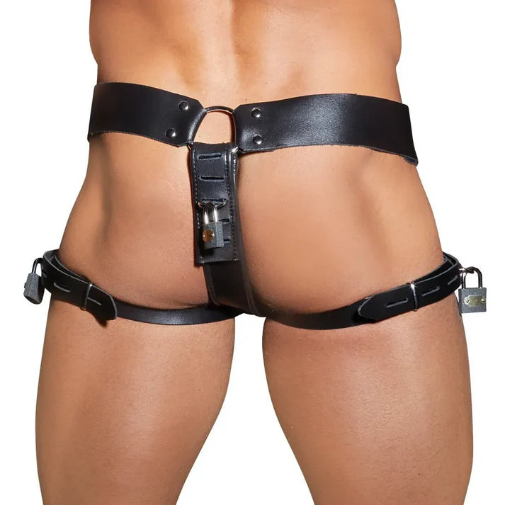 LEATHER CHASTITY STRING