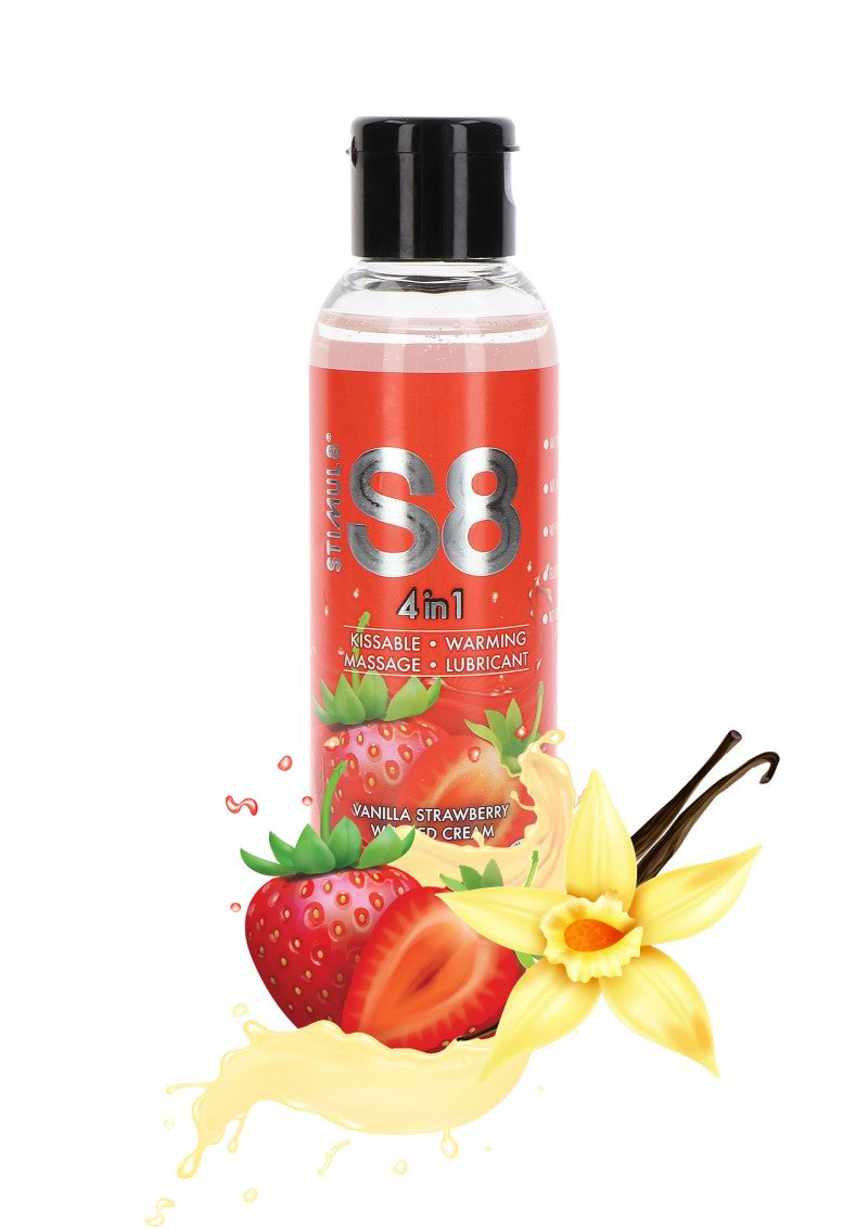 4 IN 1 -VANILLA STRAWBERRY WHIPPED CREAM- DESSERT LUBRICANT 125ml