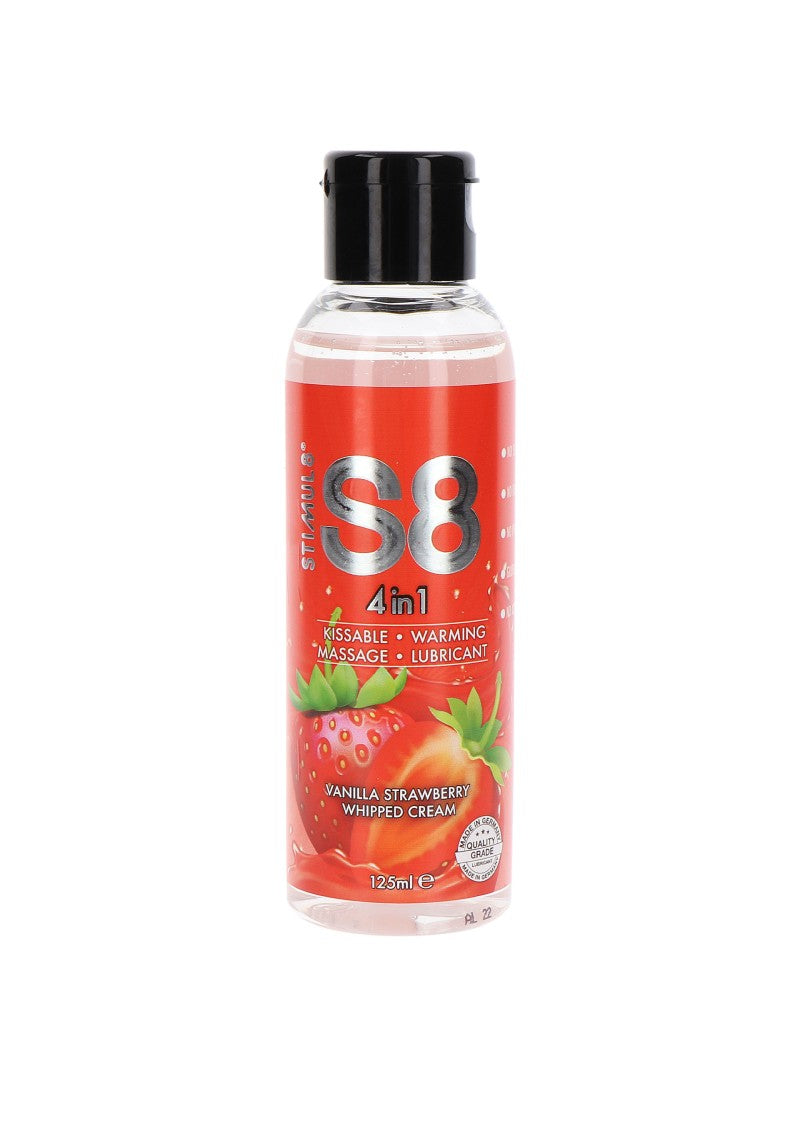 4 IN 1 -VANILLA STRAWBERRY WHIPPED CREAM- DESSERT LUBRICANT 125ml