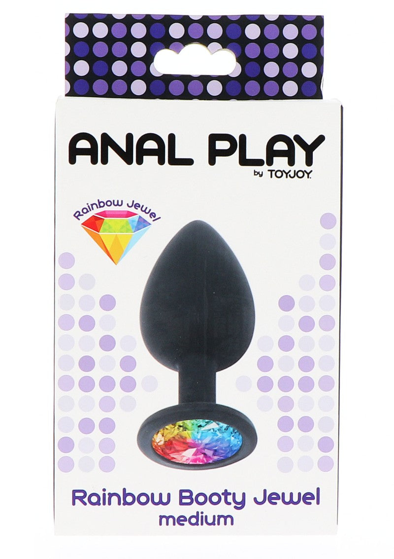 ANAL PLAY RAINBOW BOOTY JEWEL BUTT PLUG - MEDIUM