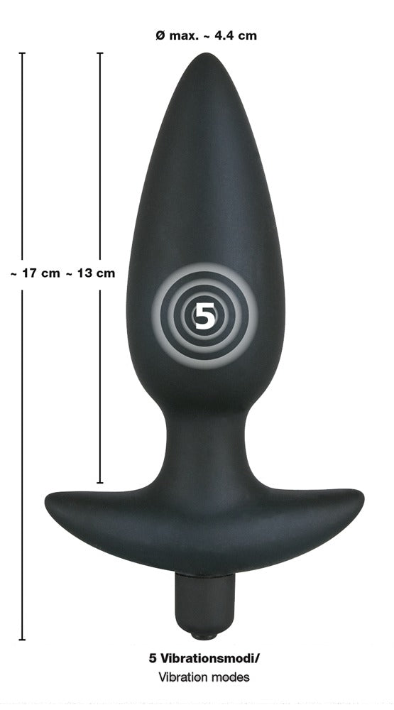VIBRATING BUTT PLUG - LARGE