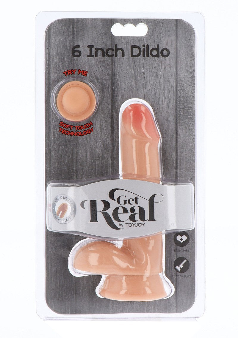 GET REAL DUAL DENSITY DILDO 6 INCH