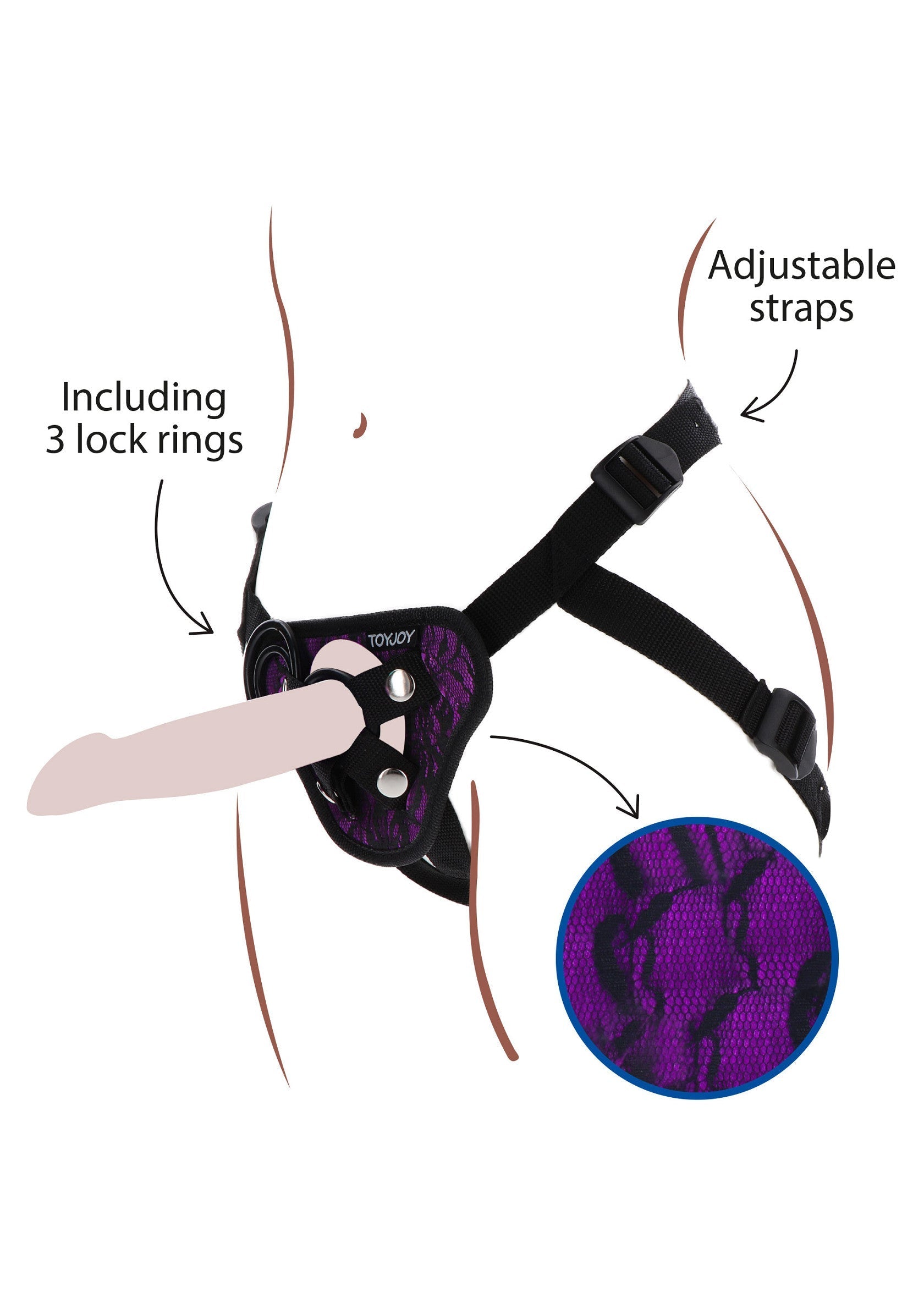 STRAP-ON LACE HARNESS
