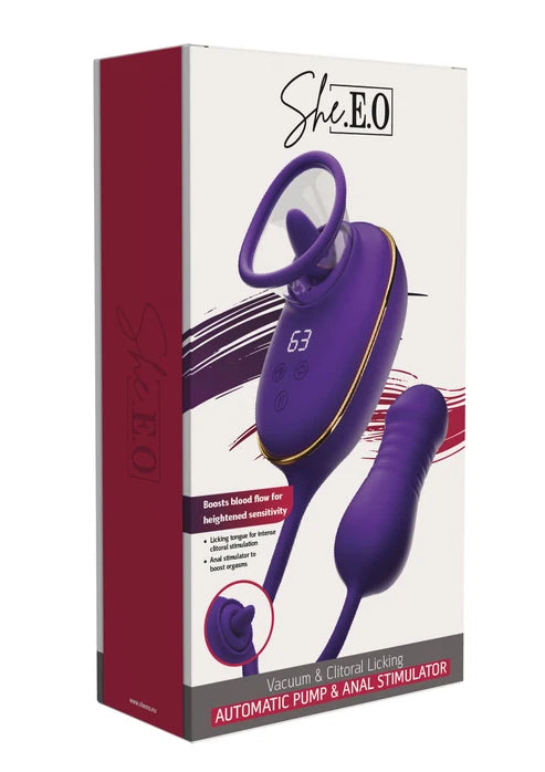 LICKING CLITORAL PUMP & ANAL STIMULATOR