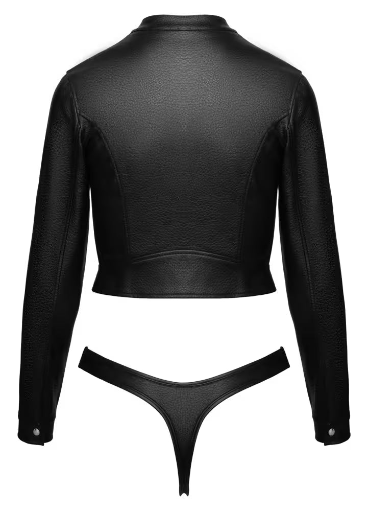 CROPPED JACKET AND THONG