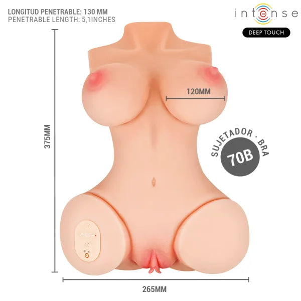 INTENSE DEEP TOUCH VERO TORSO - ANATOMICAL MODEL WITH SUCTION, HEAT & VOICE