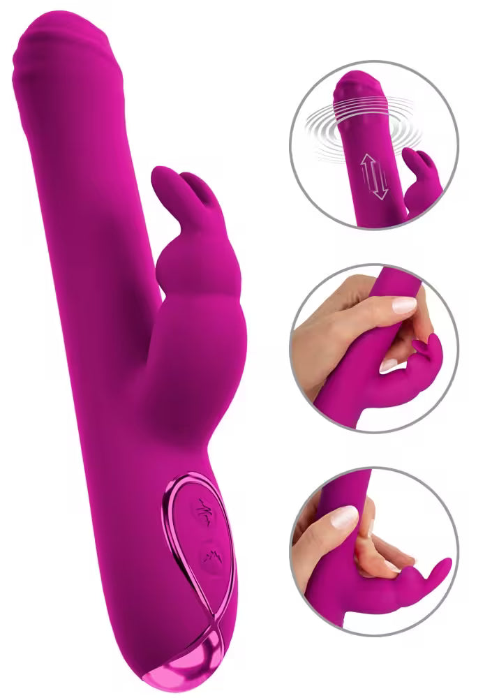 RABBIT VIBRATOR WITH ROTATION AND THRUST FUNCTION