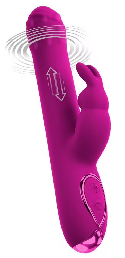 RABBIT VIBRATOR WITH ROTATION AND THRUST FUNCTION