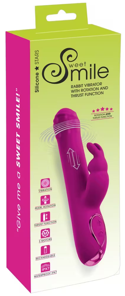 RABBIT VIBRATOR WITH ROTATION AND THRUST FUNCTION