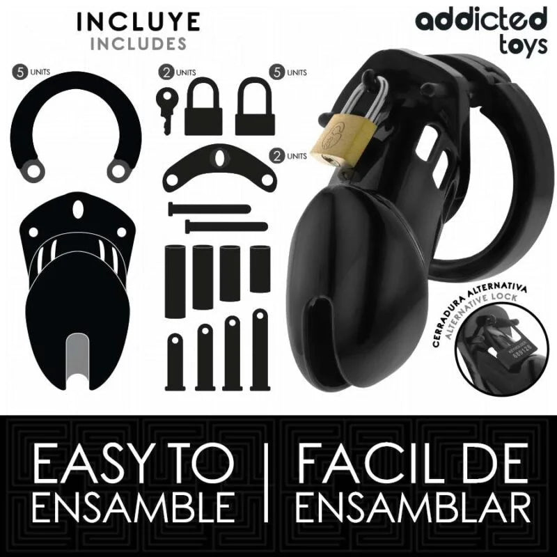 ADDICTED TOYS LOCKED – OBSIDIAN HOLD PENIS CAGE SIZE M