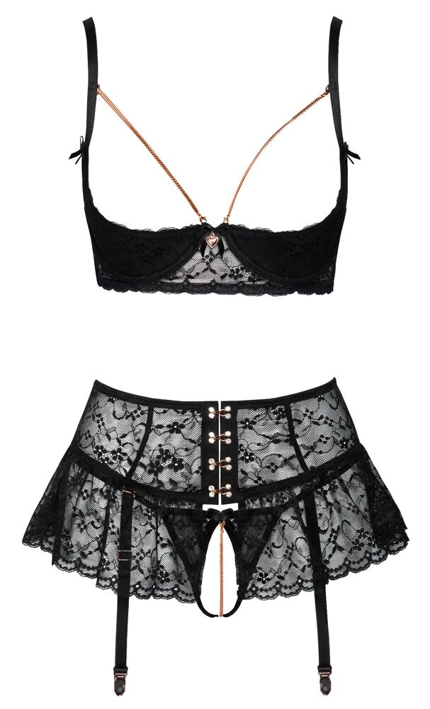 3-PIECE CROTCHLESS SUSPENDER SET