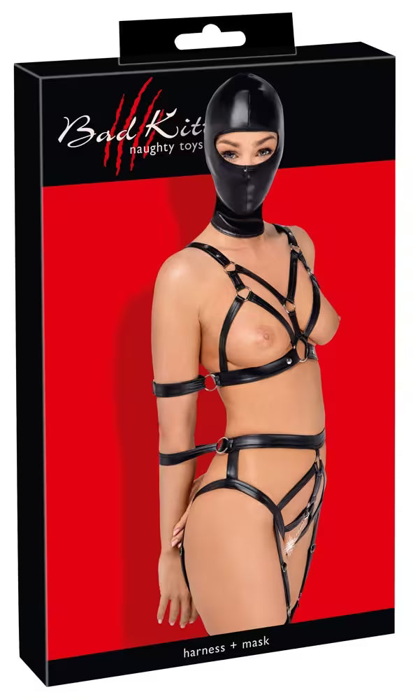 BAD KITTY HARNES AND MASK SET