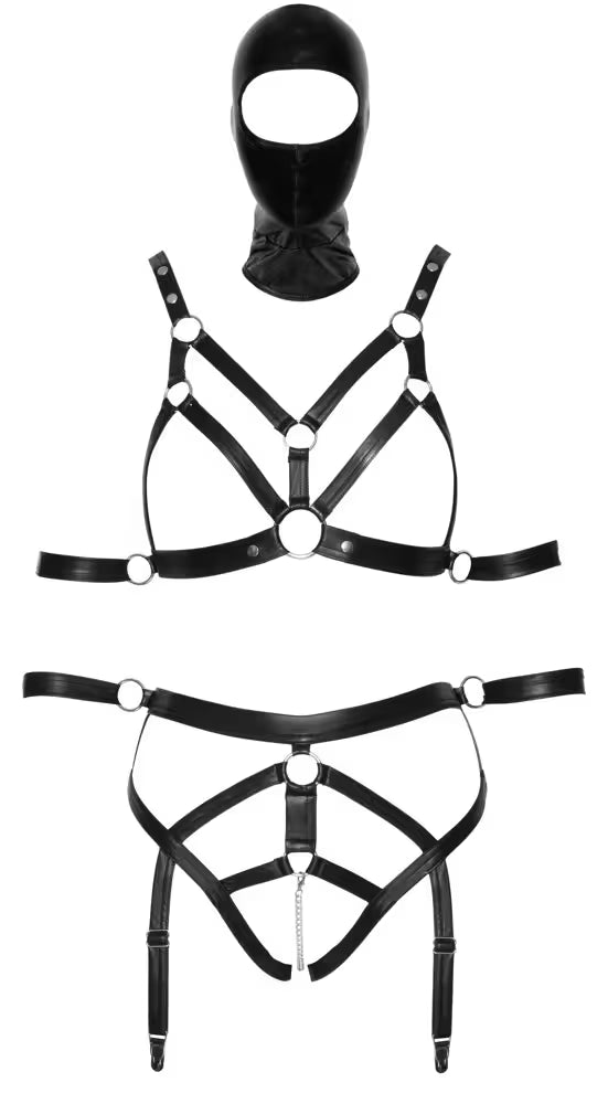 BAD KITTY HARNES AND MASK SET